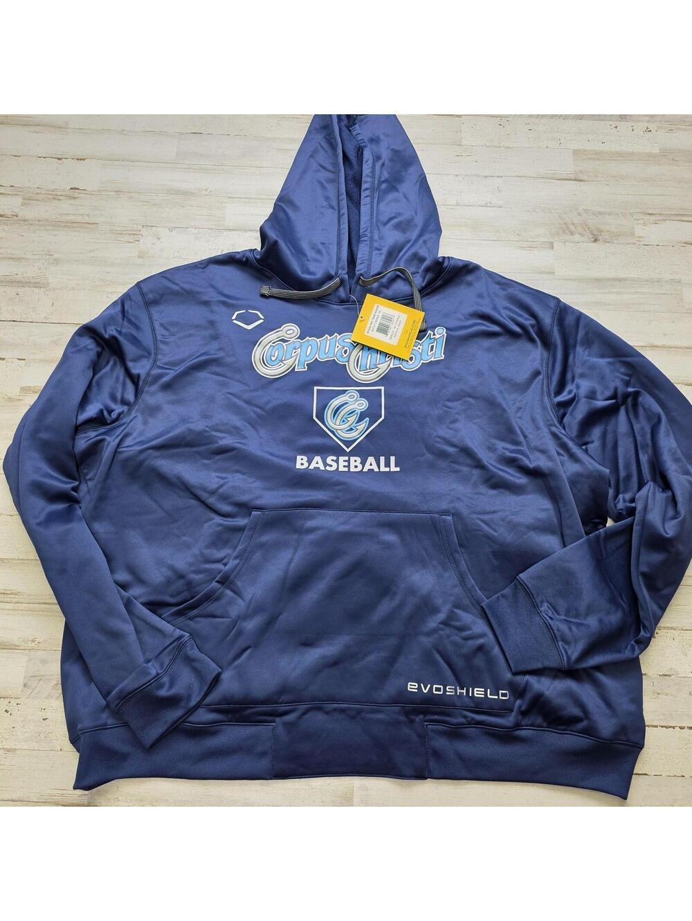Corpus Christi Hooks Hoodie Sweatshirt Men's 3XL Evoshield NEW w/ Tags MiLB